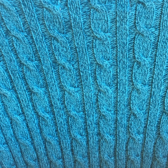 Karen Scott Blue Cable Knit Sweater Size S - Picture 4 of 7